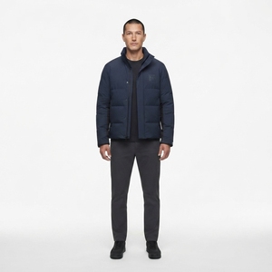 Blouson matelassé technique personnalisé OEM pour homme, imperméable, en nylon recyclé Ripstop, manteau d'hiver, streetwear urbain, articulé et ajusté - Product Image 1
