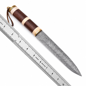MORTAL SAGA Custom Handmade Hand Forged Viking Seax Knife High Carbon Steel Waterproof Bushcraft Hunting Survival Fixed Blade - Product Image 6