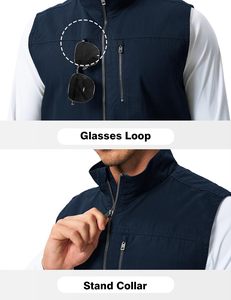 Canvas <b>Vest</b> Men Cotton Sleeveless Jacket Casual <b>Utility</b> <b>Vest</b> for Work Outdoor Travel and Daily Wear Breathable Solid Color <b>Vest</b> - Product Image 3