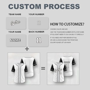 Jersey de Béisbol Personalizado con Botones, Nombre del Equipo y Número Sublimados, Diseño de Uniforme de Béisbol, Crea Tu Propia Ropa Deportiva para Hombres/Mujeres/Niños - Product Image 6