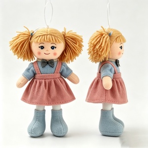 customized Mini rag <b>doll</b> ornament,blonde pigtail cloth <b>doll</b>,plush girl <b>doll</b> charm, fabric stuffed <b>doll</b>,small hanging plush <b>doll</b> - Product Image 1