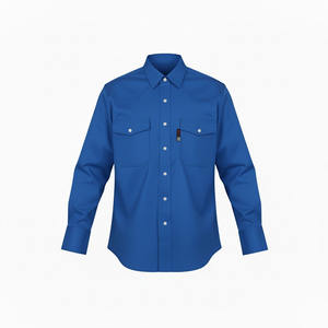 Chemise FR à manches longues pour homme de haute qualité, boutons-pression, marque personnalisée, soudure, sécurité, 100 % coton, résistante aux flammes, indéchirable, séchage rapide, travail - Product Image 2