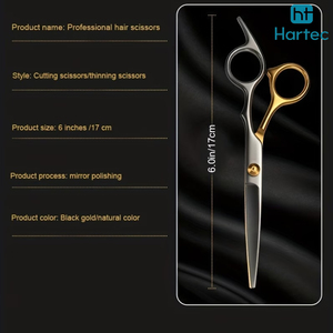 กรรไกรตัดผมสแตนเลสสตีลแบบมือขวา รุ่น Comfort Grip Smooth Precision ปี 2026 ด้ามจับตามหลักสรีรศาสตร์/ด้ามจับแบบออฟเซ็ต สำหรับร้านทำผมและใช้ในบ้าน - Product Image 3