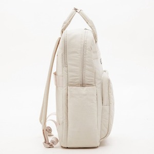 White simple quilted <b>backpack</b> lightweight bag soft casual <b>backpack</b> daily <b>backpack</b> - Product Image 4