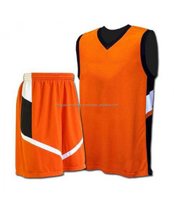 Custom Orange Basketball Jersey Set Sleeveless V-Neck Moisture Wicking Polyester Uniform for Adults Unisex All Seasons - Product Image 1