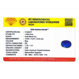 Loose 9.95 Carat Royal Blue Sapphire Gemstone for Fine Jewelry - Product Image 4
