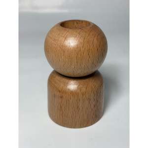 Portavelas Pequeño de Madera de Mango, Centro de Mesa Decorativo, Soporte para Velas de Pilar - Product Image 4