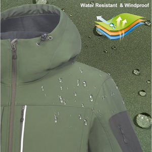 Best Quality Softshell Jacket Winter <b>Work</b> Wear Mens Windproof Waterproof Zip Up Outdoor Casual Coat - Product Image 4