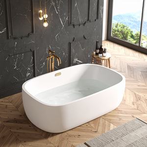 อ่างอาบน้ำอะคริลิคแบบลอยตัวสำหรับคู่รัก ขนาดใหญ่ วัสดุแข็งแรง ทนทาน ได้รับมาตรฐาน CUPC สำหรับใช้ภายในบ้าน/โรงแรม - Product Image 2