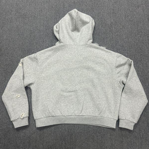 High-Quality Heavyweight 100% Cotton Men’s Custom Logo Distressed Hoodie with DTG Print, Double-Layer Hood and Boxy Fit Design - Product Image 2