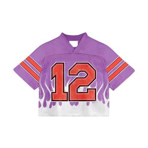 Maillot de sport personnalisé en mesh à manches courtes, respirant, pour l'entraînement athlétique, avec numéro graphique, vente en gros OEM, logo personnalisé - Product Image 5