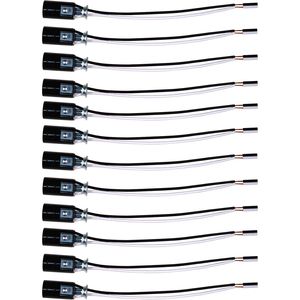 Portalampada Senza Chiave in Fenolico da 6 Pollici con Cavi, Base Candelabro per Lampadine E12 a Incandescenza e LED - Product Image 1