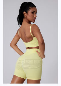 Conjunto Deportivo de Yoga de 2 Piezas para Mujer, Tela Suave y Ligera, Cintura Alta, Color Sólido, Elástico, para Fitness y Entrenamiento - Product Image 2