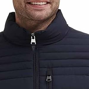 Gilet matelassé léger personnalisé avec logo, chaud, respirant, coupe-vent, veste sans manches d'hiver pour hommes - Product Image 2