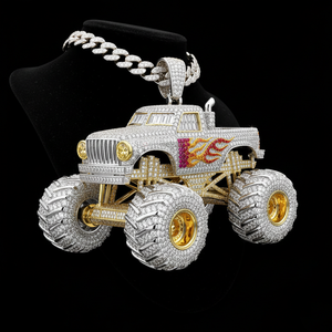 Off Road Beast Pendant Necklace Fine Jewelry Pendants & Charms Moissanite Rhodium Plated <b>Rapper</b> Jewelry <b>Chain</b> - Product Image 1