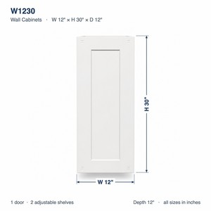 Armoire murale de cuisine 12 x 30 pouces, style Shaker blanc, marque privée, RTA, fabricant OEM Vietnamien - Product Image 6