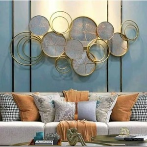 Modern Metal Wall Sculpture Abstract Geometric Design Teal Gold Irregular Shape Contemporary Home Decor Living Room Art - Product Image 4