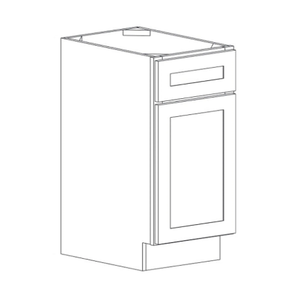 <b>Slim</b> Shaker Bathroom Sink Vanity Base <b>Cabinet</b> Single Door Kitchen <b>Cabinet</b> VS30 - Product Image 1