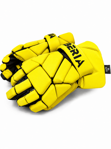 Gants de lacrosse jaunes IBERIA Premium en gros pour hommes |   Gants de lacrosse rembourrés et protecteurs |   Gants d'équipe personnalisés - Product Image 2