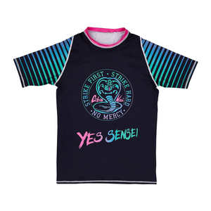 Camiseta de Compresión Deportiva para Hombre, Manga Corta, Azul y Rosa, Diseño Desgastado, para Gimnasio, Entrenamiento, Natación - Product Image 5