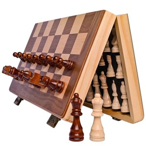 Wholesale Artisan Handcrafted Teak <b>Wood</b> 3D Animal <b>Chess</b> <b>Set</b> - Unique Wooden Board Game - Product Image 3