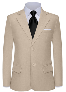 Blazer pour garçons, école primaire, col cranté, mélange de polyester, coupe ajustée, uniforme décontracté pour enfants - Product Image 6