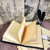 Nouveau carnet en cuir vintage Raven - Cahier gothique Dark Academia avec papier vintage fait main pour croquis