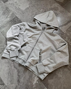 Sudadera con Capucha y Cremallera Unisex de Alta Calidad, Estampado de Puntos Brillantes, Felpa Francesa, Estilo Casual para Otoño, Corte Regular - Product Image 4