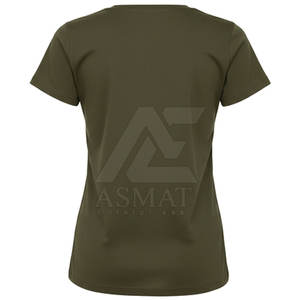 Camiseta de Moda para Mujer con Decoración de Diamantes de Imitación Brillantes, Cuello en V, Manga Corta, Estilo Casual - Product Image 6
