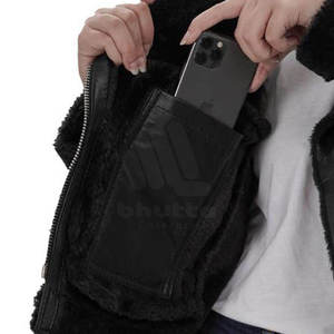 Chaquetas de Cuero con Forro de Borrego para Mujer, Resistentes, Transpirables, Ecológicas, para Uso en Exteriores - Product Image 6