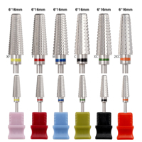 Yaqin 3/32'' 6.0mm Outil de manucure professionnel amélioré 5 en 1 pour la coupe transversale, le retrait et le nettoyage des cuticules, fraise à ongles en carbure de tungstène