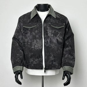Unisex Corduroy <b>Bomber</b> <b>Jacket</b> Windproof Mandarin Collar Casual <b>Summer</b> Style Polyester Cotton Blend - Product Image 1