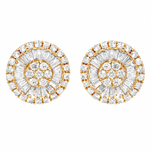 Encantadores Pendientes de Oro Sólido 10K con Moissanita en Forma de Baguette, Estilo Hip Hop, Personalizados, de Lujo, Unisex, a la Moda - Product Image 1