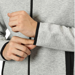 Men Fleece Full <b>Zip</b> Hoodie Tracksuit Set Relaxed Fit Straight Leg <b>Trousers</b> Casual Winter Two Piece Lounge Outfit with Pockets - Product Image 5