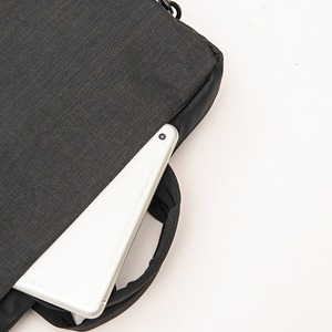 Bolso para portátil de cuero negro, bolso de hombro de gran capacidad, maletín multicompartimentos, bolso de negocios. - Product Image 6