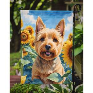 Norwich Terrier y girasoles jardín bandera Multicolor ilustraciones para Patio decorativo buzón bandera Banner para camas de flores - Product Image 3