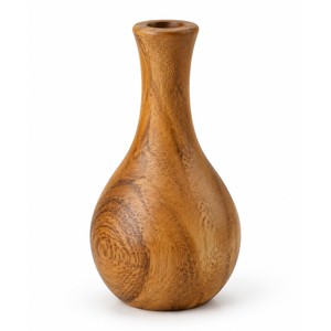 Vase à fleurs en bois de manguier tourné à la main, vente en gros |   Décoration d'intérieur artisanale - Product Image 1