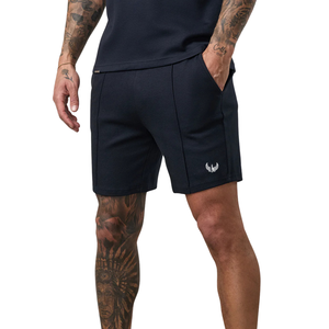 Mens <b>Navy</b> Blue Casual Sports Shorts Athletic Workout Running Lightweight Breathable Summer Activewear Daily 100% Cotton Solid - Product Image 1