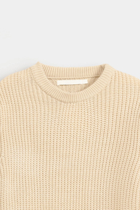 Women Knit Sweater Beige Casual Long Sleeve O Neck Loose <b>Winter</b> Top Selling Fashion <b>Lady</b> Plain Pullover Outerwear <b>Coat</b> - Product Image 2