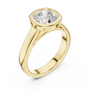 แหวนหมั้นเพชรทรงคุชชั่น 2 กะรัต ทองคำขาว 14K คลาสสิก ได้รับการรับรองจาก IGI เพชรเพาะเลี้ยงในห้องปฏิบัติการ ของขวัญวันครบรอบแต่งงาน - Product Image 3