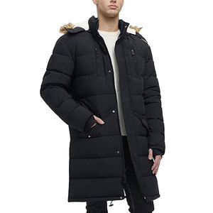 <b>Men</b>’s Extra <b>Long</b> Fleece Puffer <b>Jacket</b> Hooded Winter Parka Warm Water-Resistant Insulated Coat Cold Weather Outerwear - Product Image 4