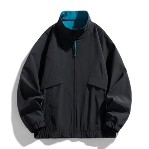 Men's Jacket Trendy Windproof <b>Waterproof</b> Casual Workwear Stand Collar Jacket for Spring and Autumn New Coat man - Product Image 2