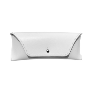 Étui à lunettes en cuir PU blanc doux, forme rectangulaire, style simple pour le rangement des lunettes - Product Image 2