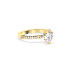REYES Luxurious 14K Solid Gold HPHT CVD Lab Grown Diamond Wedding Promise Ring For Women Perfect Engagement Gift Jewelry - Product Image 3