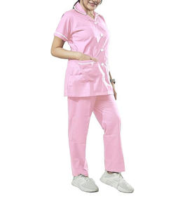 Wholesale Summer Surgical <b>Nursing</b> Uniform Sets Hospital Scrubs Jumpsuit Short Sleeve Polyester Spandex Unisex Scrub Set - Product Image 6