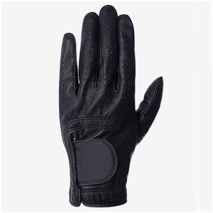 Gants de golf unisexes de luxe en cuir Cabretta blanc, fermeture à bouton, sangle de poignet réglable, poignées respirantes pour le sport - Product Image 4