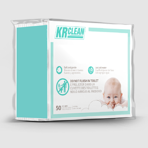 Meilleur Prix Premium Krclean XK1 Nouveau Blanc Premium 50/80 Lingettes Non-Tissées Ultra-Douces pour Bébé du Vietnam, Format Grand, Fournitures de Nettoyage en Sachet - Product Image 1
