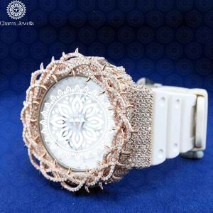 Montre de luxe Charm Jewells en acier inoxydable, cadran analogique 40 mm, chronographe, verre, mouvement mécanique automatique pour homme, 10 bars - Product Image 2