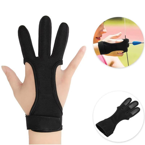 Guantes de Tiro con Arco Personalizados |   Diseño de Cuero Reforzado de Tres Dedos |   Fábrica OEM al por Mayor - Product Image 5