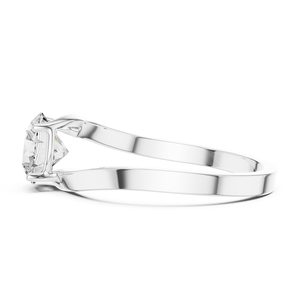2 Carat Round Brilliant Cut Moissanite <b>Solitaire</b> <b>Ring</b> 925 Sterling <b>Silver</b> Bypass Engagement <b>Ring</b> Simple Daily Wear Fine Jewelry - Product Image 5